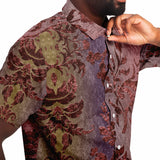 Embossed Gradient Velvet Button Down Shirt 4