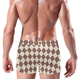 Argyle Pattern Men's Elephant Pouch Boxer Briefs