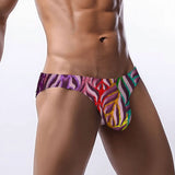 Men's Bikini Underwear leaf pattern embossed 2