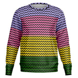 Color Palette Knit Effect Sweatshirt