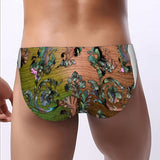 Men's Bikini Underwear Embossed Greens