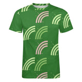 Unisex Half Rainbow Pattern Big Print Cotton T-Shirt