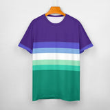 Gay Pride Color Stripes Cotton T-shirt 39