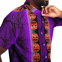 Angry Jack O Lantern Button Down