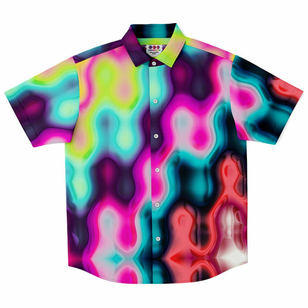 Neon Liquid Chrome Button Down Shirt