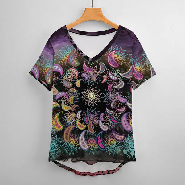 Hippie Faerie V-Neck T-Shirt 10