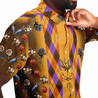 Halloween Argyle Button Down