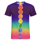 Rainbow Chakra Color Cotton T-Shirt