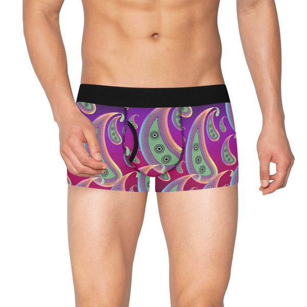 Paisley Pattern Boxer Briefs with Fly