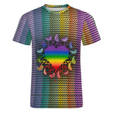 Rainbow Pride Knit Pattern Cotton T-Shirt