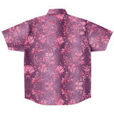 Embossed Pink Velvet Button Down Shirt 3