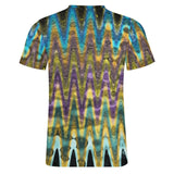 Metallic waves Cotton T-Shirt 2