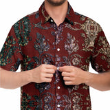 Linen Pattern Embossed Button Down Shirt 4