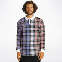 Color Palette Plaid Long Sleeve Polo Shirt