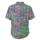 Gradient Texture Pattern Faux Linen Button Down Shirt with chest pocket 15