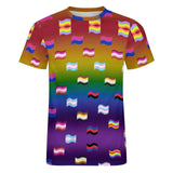 Mini Pride Flags Cotton T-Shirt t-shirt