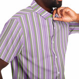 Color Stripes Button Down Shirt