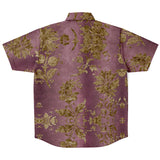 Embossed Gold Velvet Button Down Shirt 2