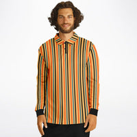 Multicolor Striped Long Sleeve Polo