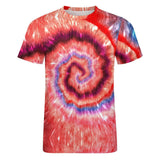 Red Fury color Palette Tie Dye Cotton T-shirt
