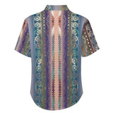 Tribal Pattern Faux Linen Shirt with pocket 9