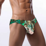 Men's Bikini Underwear Embossed Flower Pattern 5