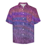 Gradient Texture Pattern Faux Linen Button Down Shirt with chest pocket 20