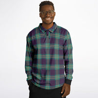 Coat Plaid Long Sleeve Polo