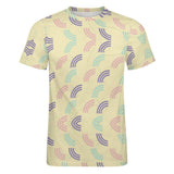 Unisex Half Rainbow Pattern Cotton T-Shirt