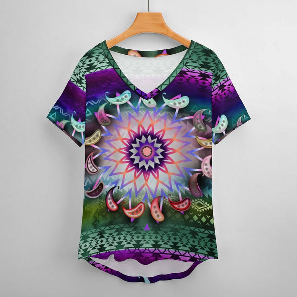 Hippie Faerie V-Neck T-Shirt 6