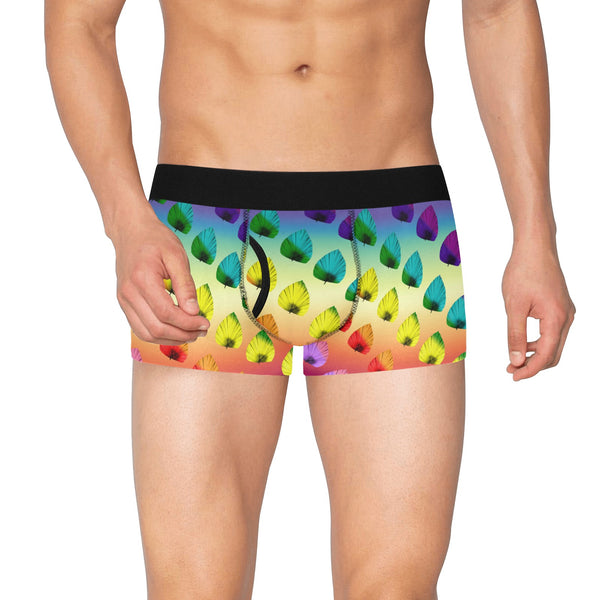 Leaf Pattern Boxer Briefs with Fly