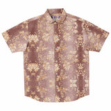 Embossed Champagne Velvet Button Down Shirt 3