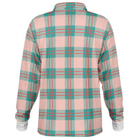 Pop Plaid  Long Sleeve Polo