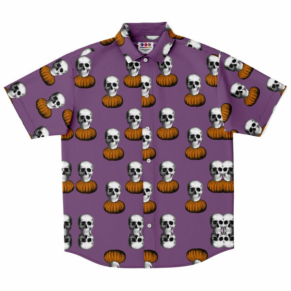 Pumpkin Skull Button Down