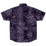 Embossed Purple Velvet Button Down Shirt 9
