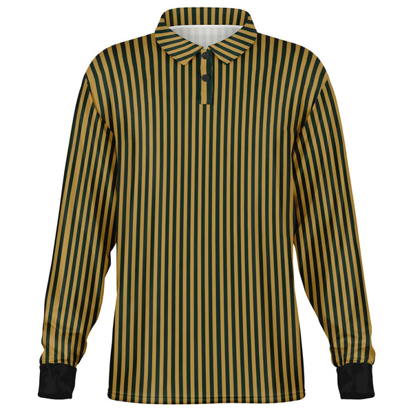 Striped Long Sleeve Polo