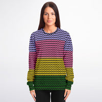 Color Palette Knit Effect Sweatshirt