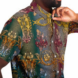 Linen Pattern Embossed Button Down Shirt 9