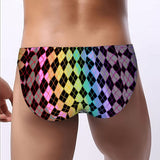 Men's Bikini Underwear Rainbow Argyle 2