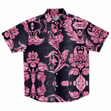 Embossed Pink Velvet Button Down Shirt 7