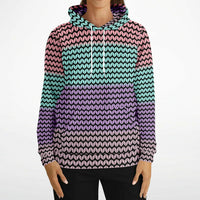 Color Palette Knit Effect Hoodie