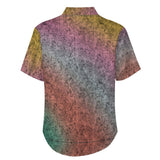 Gradient Texture Pattern Faux Linen Button Down Shirt with chest pocket 6