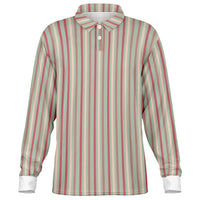 Multicolor Striped Long Sleeve Polo