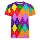 Rainbow Pride Argyle Cotton T-Shirt