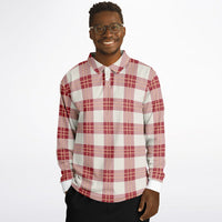 Desert Plaid Long Sleeve Polo