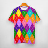 Rainbow Pride Argyle Cotton T-Shirt