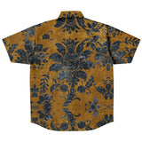 Embossed Gold Velvet Button Down Shirt 11