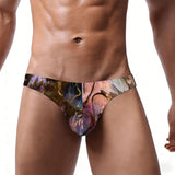 Men's Bikini Underwear Embossed Flower Pattern 3