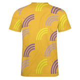 Unisex Half Rainbow Pattern Big Print Cotton T-Shirt