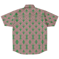 Pink Conifer Art Deco Button Down